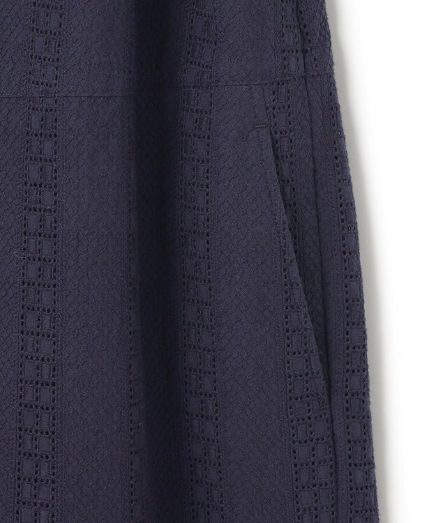 23区 【洗える】コットンエンブロイダリー オールインワン ネイビー系