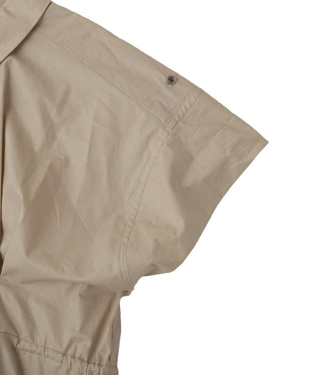 YECCA VECCA 【ORGABITS】タックシャツワンピース Beige