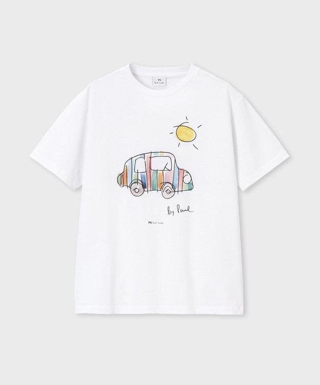 Paul Smith Drawn by Paul Striped Car Tシャツ ホワイト