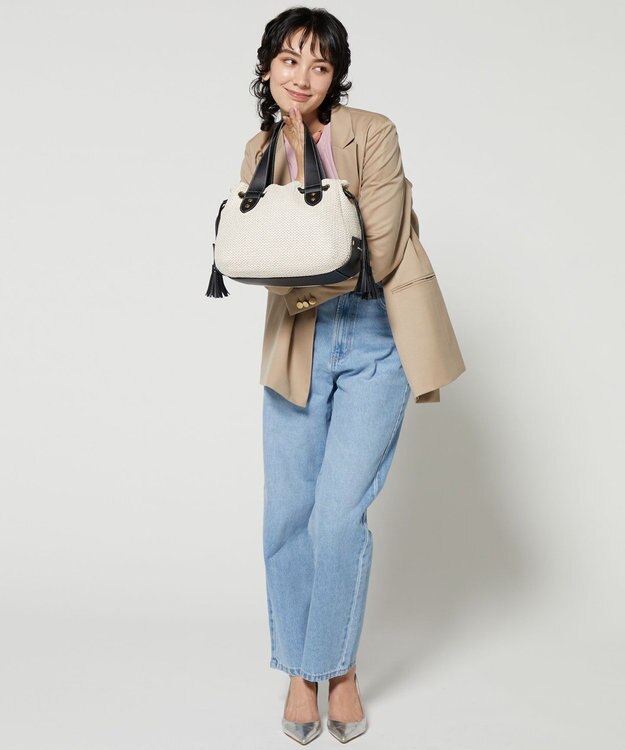 LA BAGAGERIE サイドタッセルサマートート　Sサイズ ホワイト