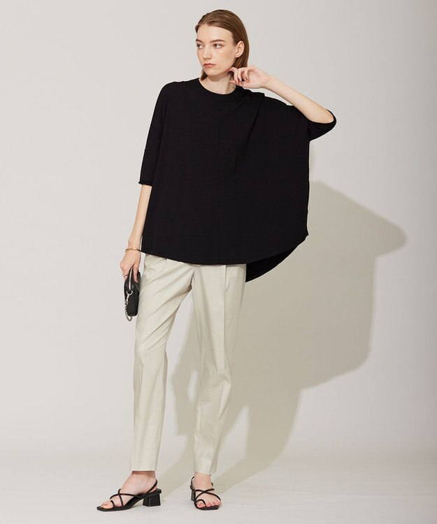 ICB 【人気のため新色追加・洗える】VIS/NYハイゲージ ５分袖プルオーバー ブラック系