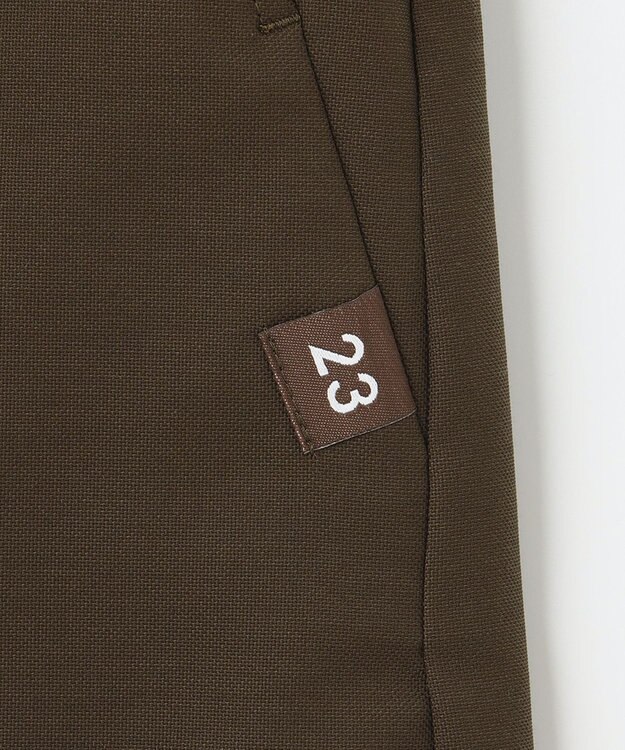 23区GOLF 秋色夏素材【WOMEN】【ストレッチ】シェルタリングオックス 台形スカート ダークブラウン系