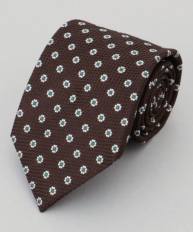 GOTAIRIKU 【日本製】西陣ネクタイ_ブラウン×グリーン系 ダークブラウン系4