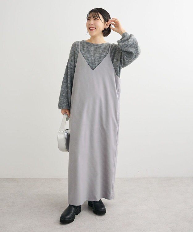 Green Parks Ｖネックキャミワンピース Gray