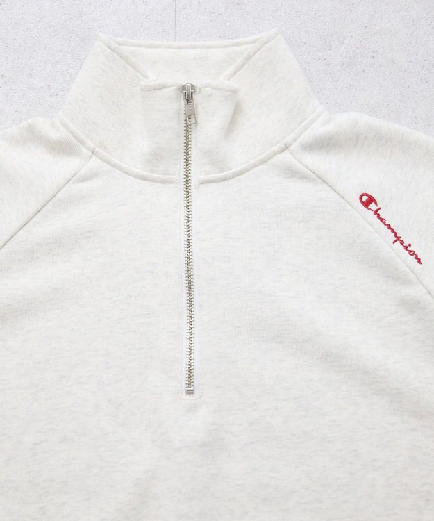 earth music&ecology チャンピオン　ｅｍａｅハーフジップ裏毛プルオーハ Oatmeal