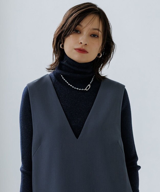 ICB ブラックパールネックレス シルバー系