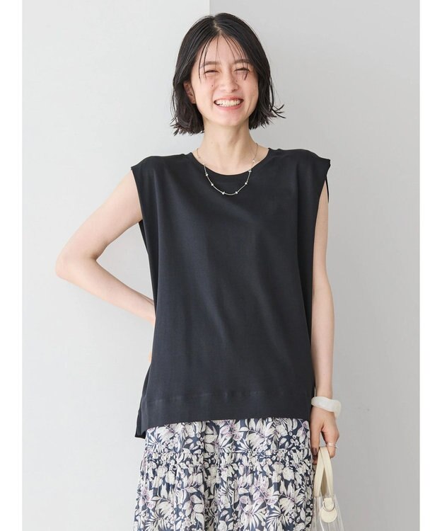 AMERICAN HOLIC ショルダータックノースリーブプルオーバー Black