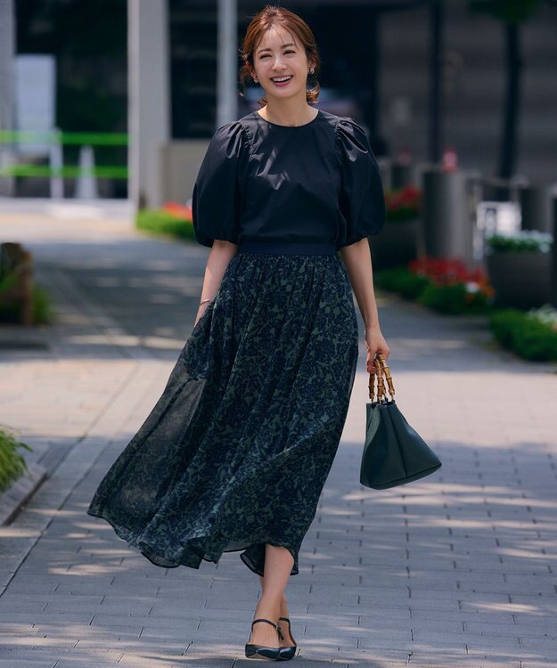 23区 BRENTA プチヒールストラップ パンプス ブラック系