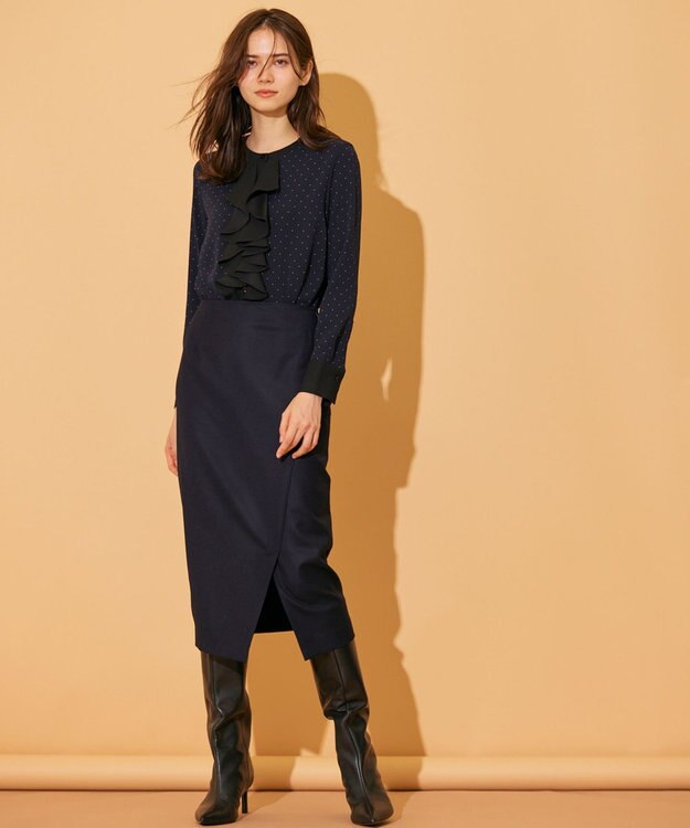 BEIGE， 【WEB限定】MONTE ROSA / Iラインスカート Navy