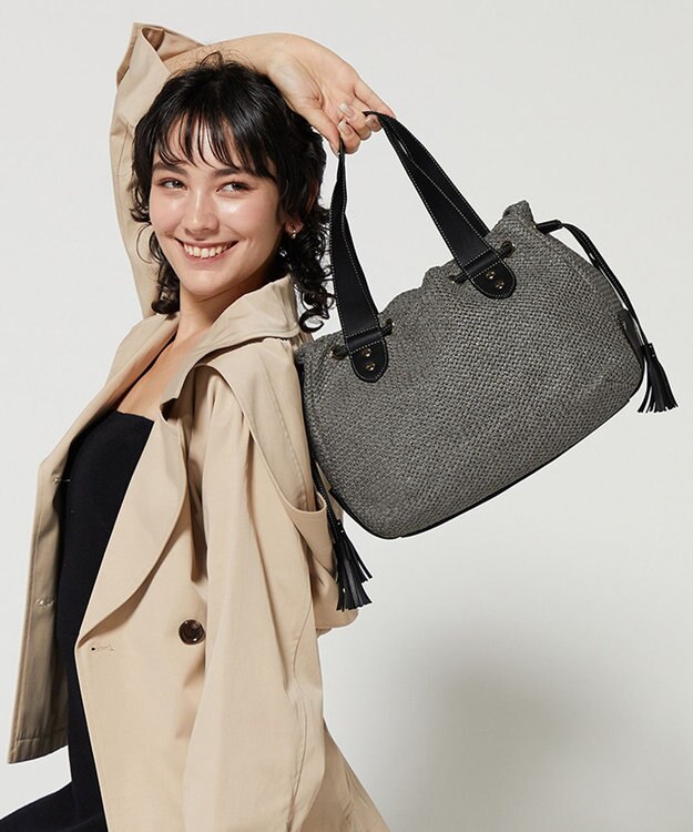 LA BAGAGERIE サイドタッセルサマートート　Mサイズ グレー