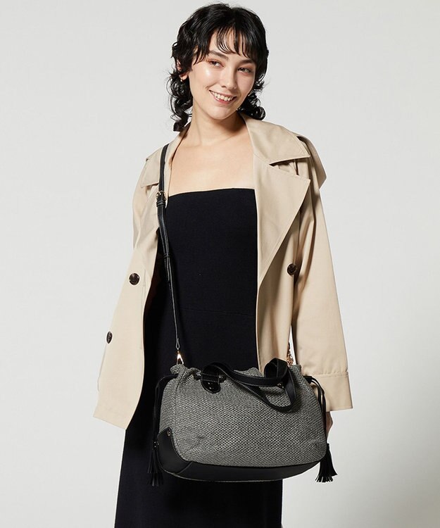 LA BAGAGERIE サイドタッセルサマートート　Mサイズ グレー