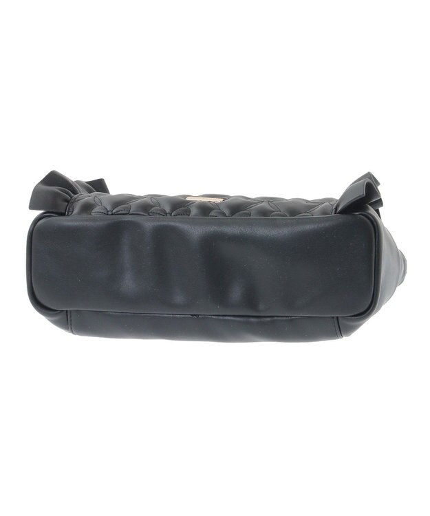 Maison de FLEUR チャーム付きリボンキルティング2Wayトート Black