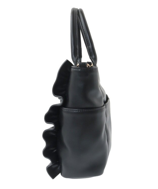 Maison de FLEUR チャーム付きリボンキルティング2Wayトート Black