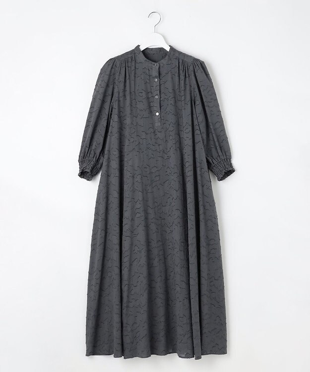 23区 【SLOW/一部店舗限定】コットンジャカード ワンピース グレー系