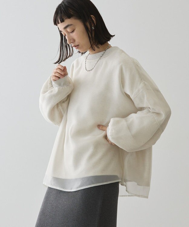 AMERICAN HOLIC オーガンジーレイヤードスウェット