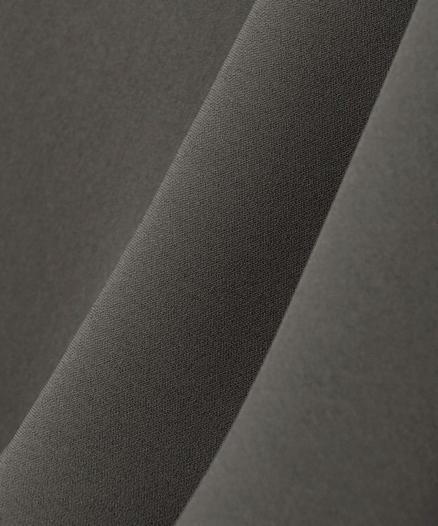 ICB 【接触冷感・UVケア・防シワ・洗える】エステルダブルクロス ラッフルスリーブワンピース グレー系