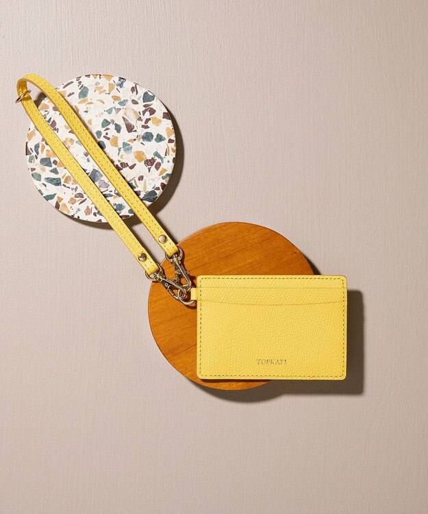 TOPKAPI 【TOPKAPI】角シボ型押し・ パスケース COLORATO コロラート イエロー