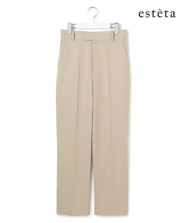 23区 【エステータ】ライトダブルクロス スティックパンツ グレージュ