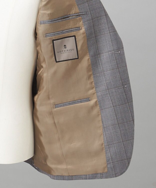 GOTAIRIKU 【DORMEUIL】AMADEUS365 3ピーススーツ （グレーチェック） ライトグレー系4