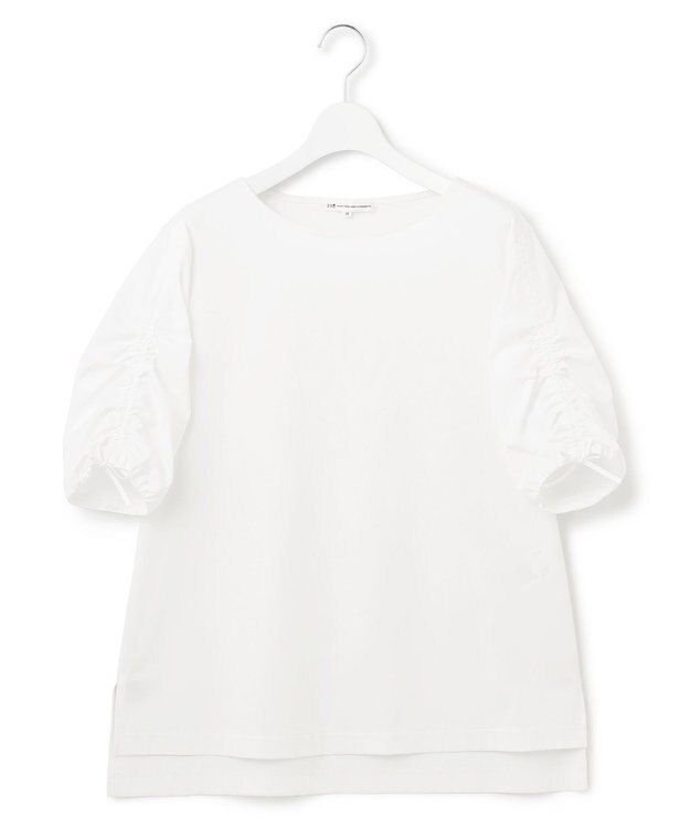 23区 【洗える】タックディテールプルオーバー ギャザー カットソー ホワイト系