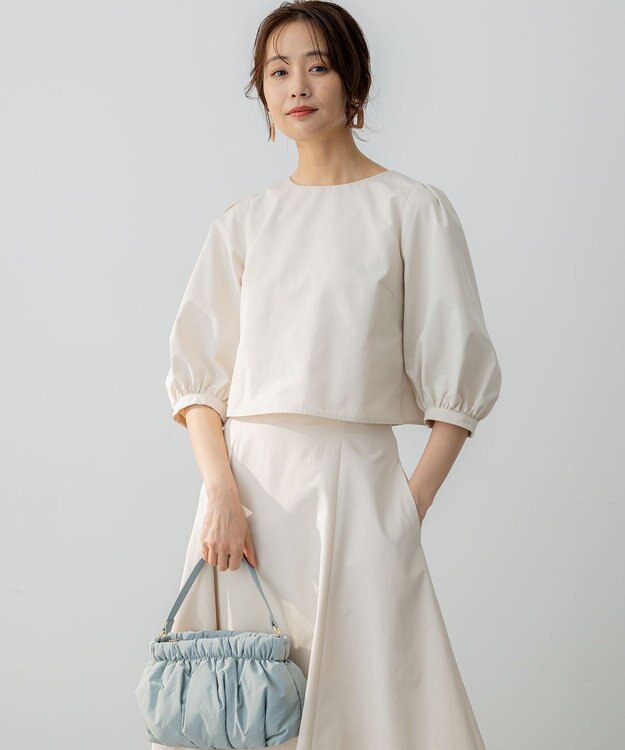 組曲 クロップドフレア セットアップ ベージュ系