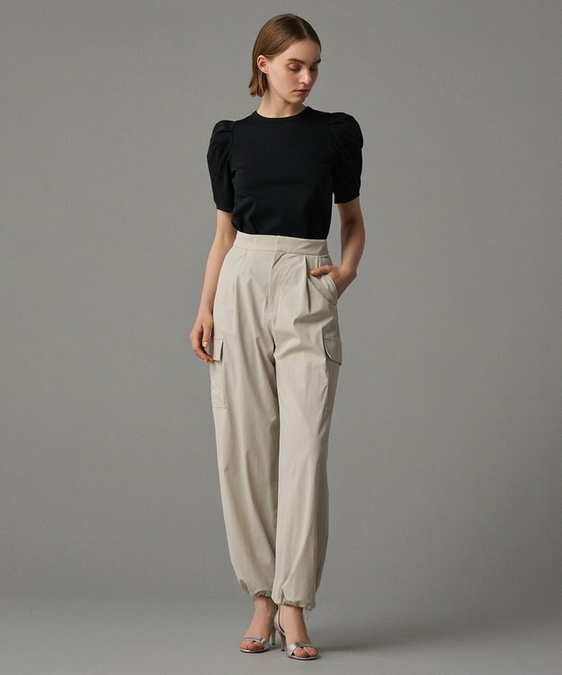 uncrave ダブルフェイスジャージー ボリュームスリーブカットソー ブラック