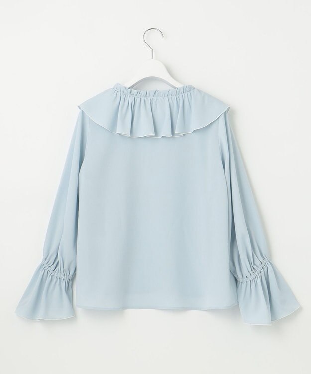 Feroux メローラッフル ブラウス スカイブルー系