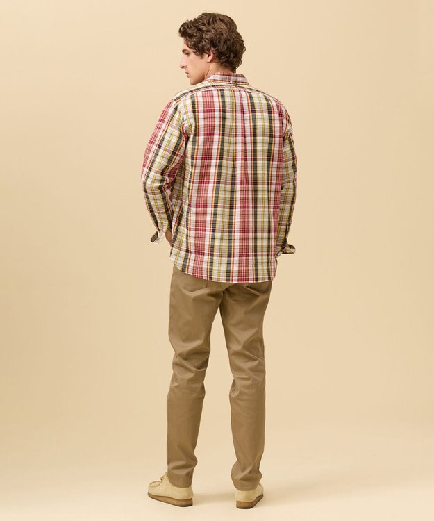 J.PRESS MEN 【Aero Weave】クールマックス サッカーシャツ / B.D. レッド系3