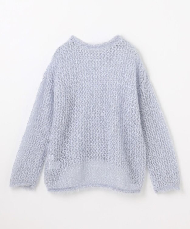 ANY レーシーネットニット ライトブルー