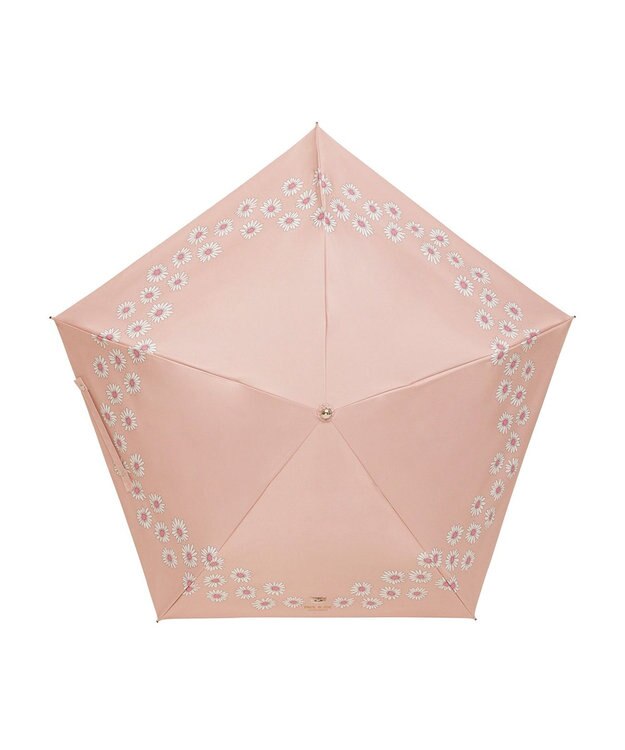 MOONBAT 【 遮光率100％/遮熱/UV】PAUL&JOE ACCESSOIRES(ポール&ジョー) 晴雨兼用日傘  Lovely daisy  クリザンテーム ヌネット 折りたたみ傘 竹手元 ピーチ