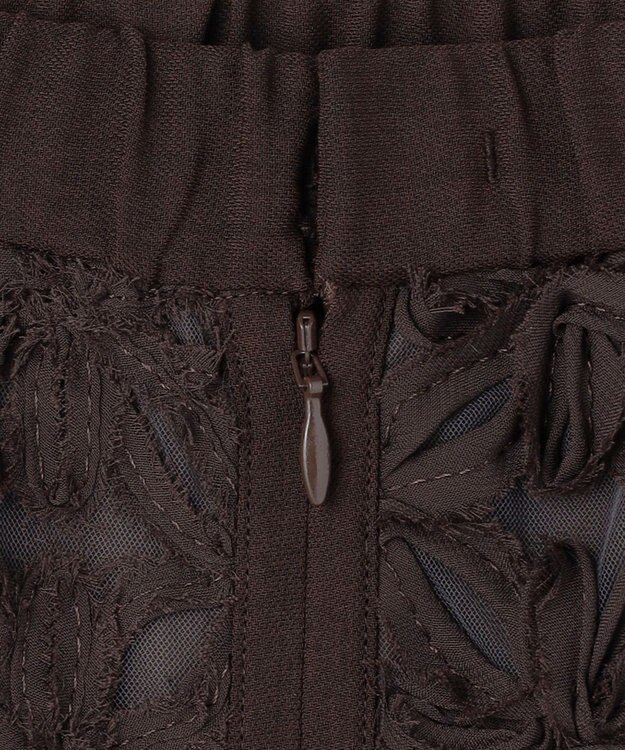 自由区 【カタログ掲載】テープエンブロイダリー スカート ブラウン