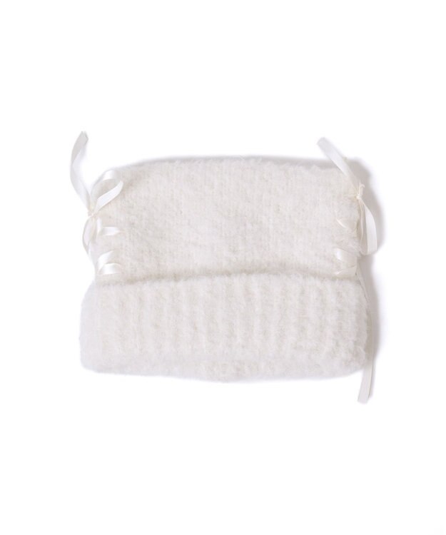 WEGO レースアップネコミミニットキャップ オフホワイト