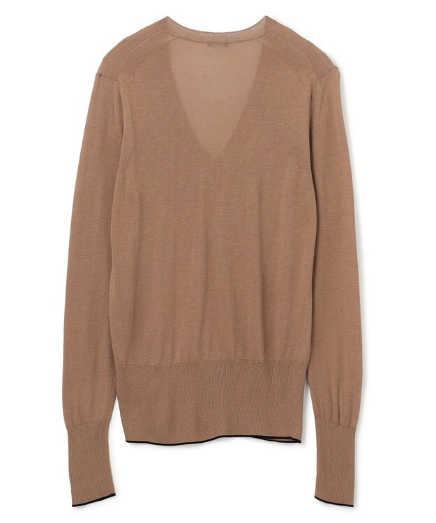 JOSEPH リファインド コットンシルク　ロングスリーブニット Frozen Mocha