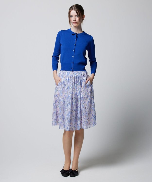 TOCCA 【洗える】BOW TIE KNIT カーディガン ブルー系