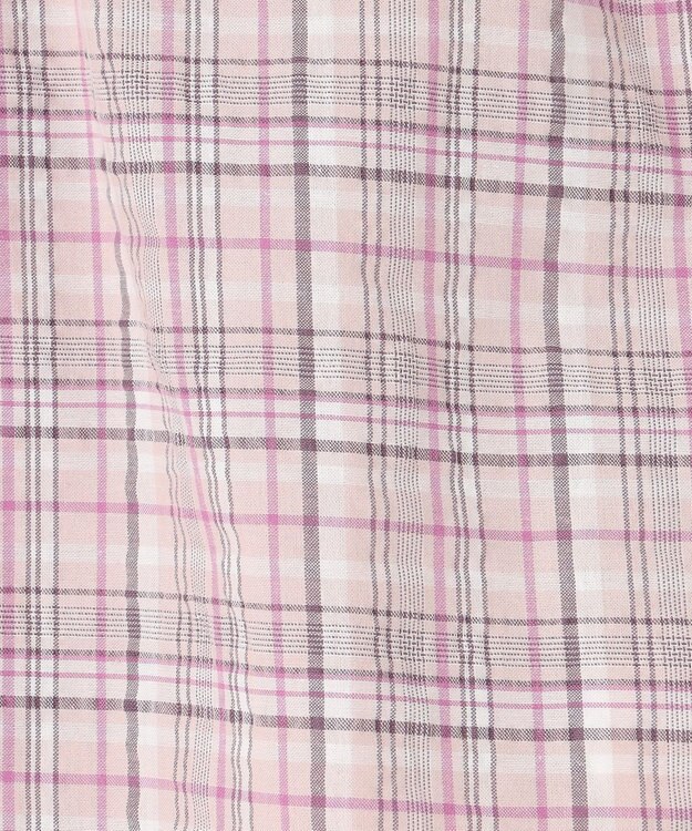 ANY KIDS オフショルダー フリル ブラウス ブラウン系チェック