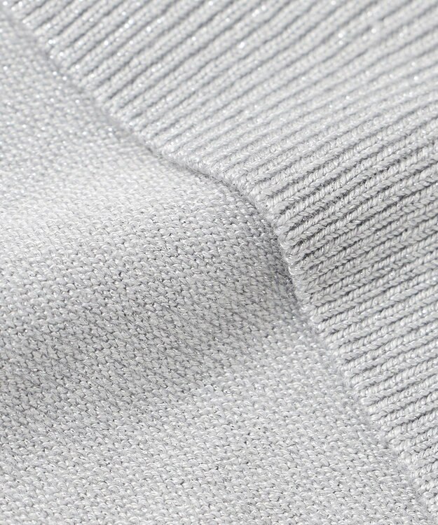 23区 S 【APPLAUDIR】コンパクト ドルマンスリーブ ラメカーディガン シルバー