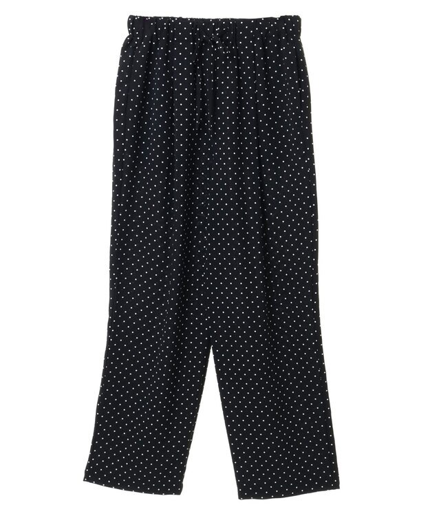 Green Parks クリンクルテーパードイージーパンツ Black