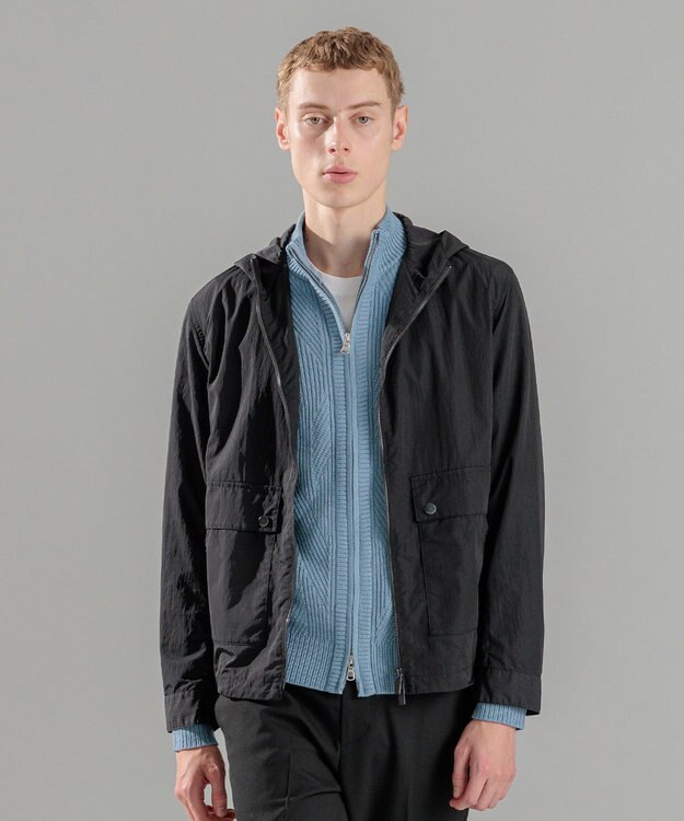 JOSEPH HOMME 【LEON 掲載】ブライトナイロンシャンブレー　スプリングブルゾン ブラック系