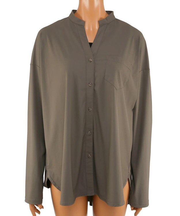 San-ai Resort（三愛水着楽園） ★新色ブラック×ライトグレー入荷【UPF50＋】シャツ・ショートパンツ付き４点セット　9M・11L　【San-ai Resort（サンアイリゾート）】 カーキ×ブラック