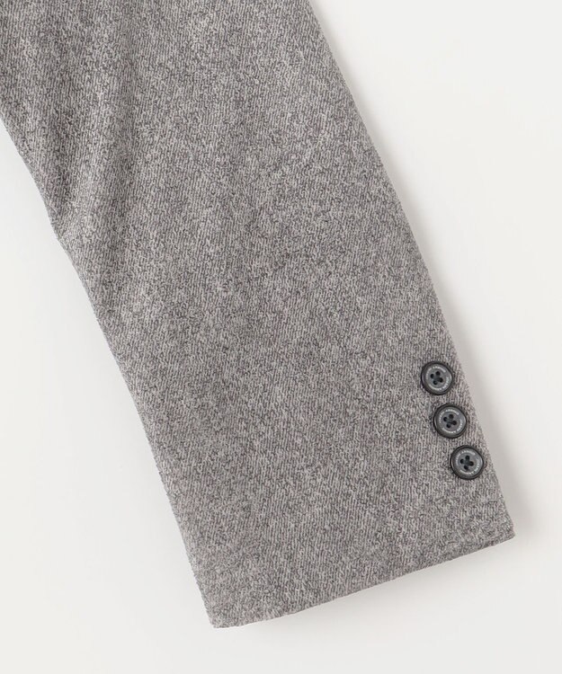 JOSEPH ABBOUD 【キングサイズ・軽量】ブロックベロア ストレッチ ジャケット ライトグレー系