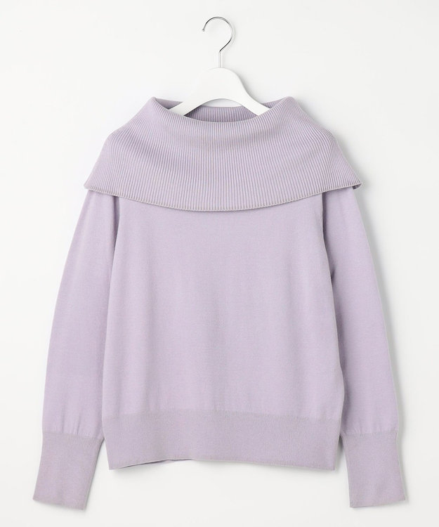 ANY SIS 【WEB・一部店舗限定】オフショルダー ニット ラベンダー