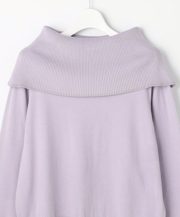 ANY SIS 【WEB・一部店舗限定】オフショルダー ニット ラベンダー