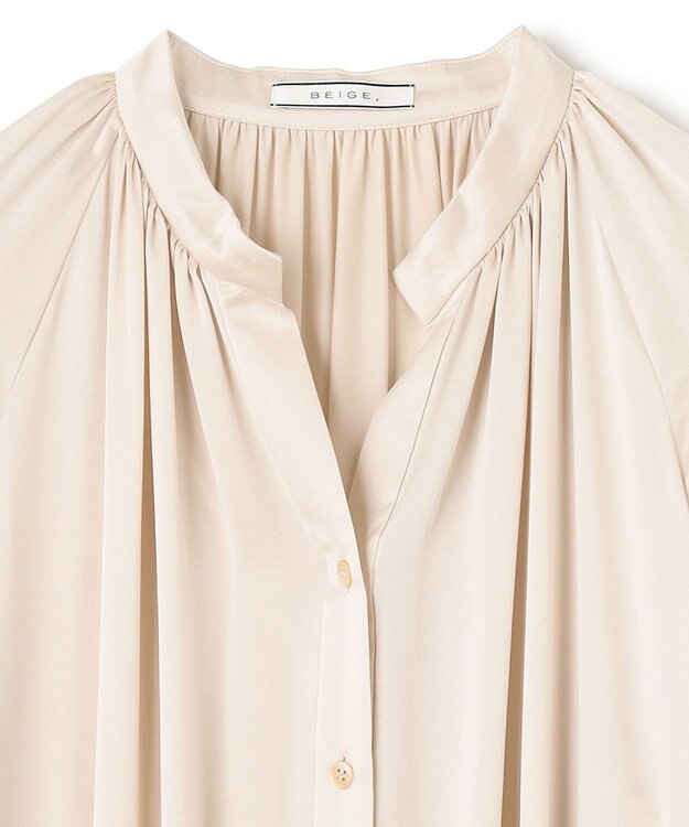 BEIGE， YEW / シャツワンピース Sand