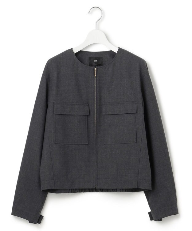 23区 【セットアップ対応】TWマットクロス ブルゾン グレー系