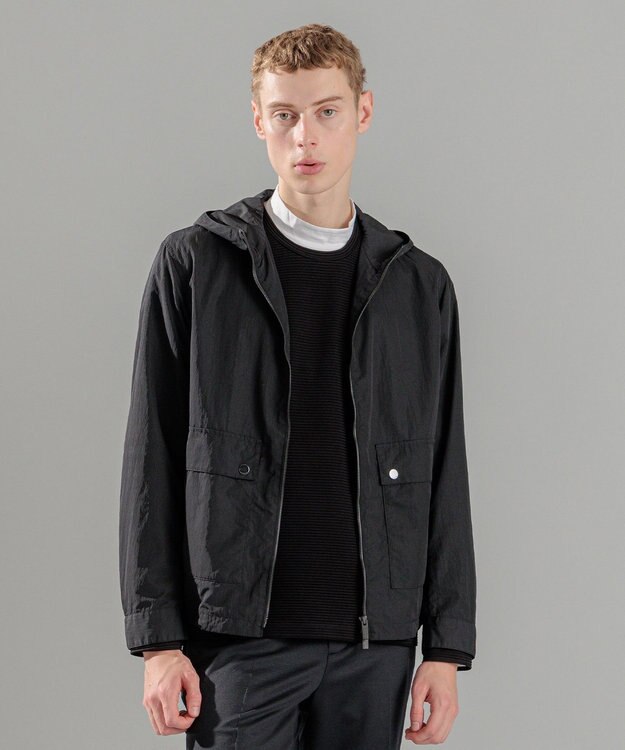 JOSEPH HOMME 【LEON 掲載】ブライトナイロンシャンブレー　スプリングブルゾン ブラック系