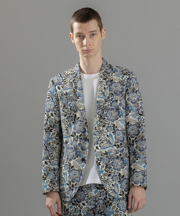 JOSEPH HOMME 新型・新柄【洗える/ストレッチ/シワになりにくい】クールドッツストレッチ メキシカンプリント ジャケット ホワイト系5