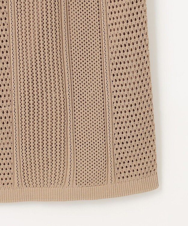 自由区 L 【洗える】シアーコイル スカート キャメル系