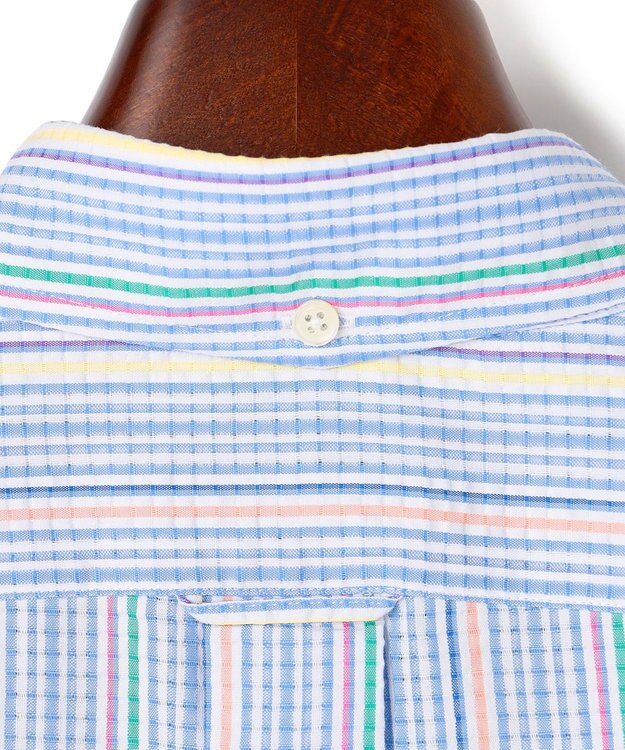 J.PRESS MEN 【Aero Weave】クールマックスサッカー ストライプ シャツ / B.D. サックスブルー系7