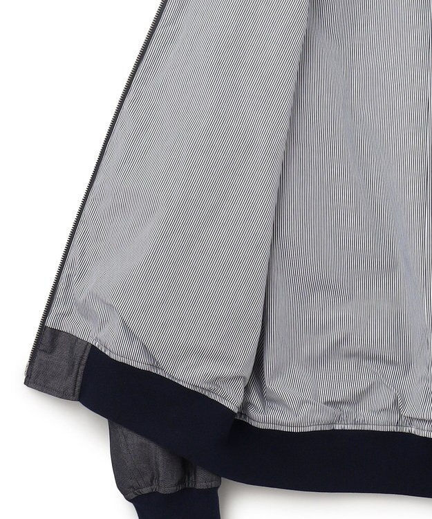 J.PRESS MEN ボンディングデニム ゴルフジャケット ネイビー系