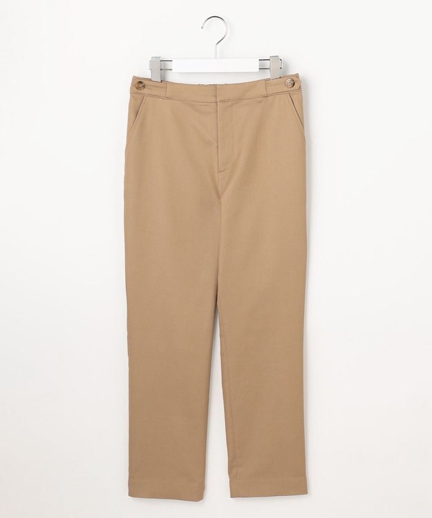 J.PRESS LADIES L 【WEB限定カラーあり】TCシャンブレーサテンST テーパード パンツ キャメル系